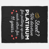 Couverture Polaire 11e anniversaire Mariage I - Steel Funny Couple (Devant (Horizontal))