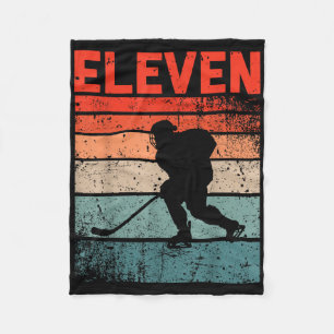 Couverture Polaire 11e Anniversaire Rétro Hockey sur glace 11 ans Gar