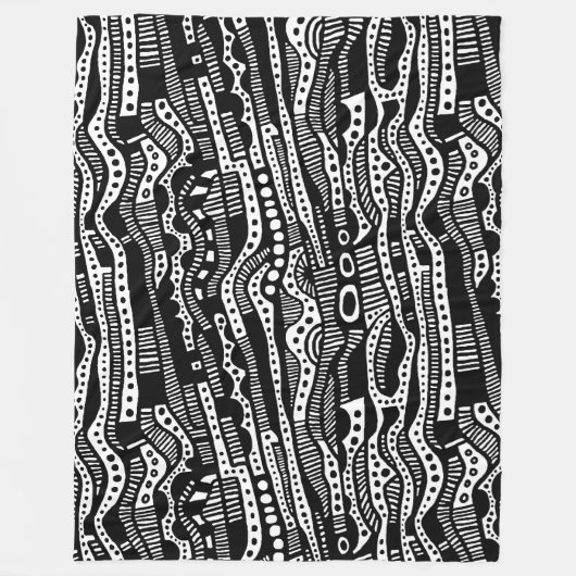 Couverture Polaire 120115 - Noir sur blanc (Devant)
