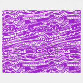 Couverture Polaire 120115 - Violet sur Blanc (Devant (Horizontal))