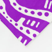Couverture Polaire 120115 - Violet sur Blanc (Coin)