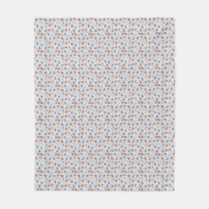 Couverture Polaire 123 chiffres Code binaire rouge jaune bleu