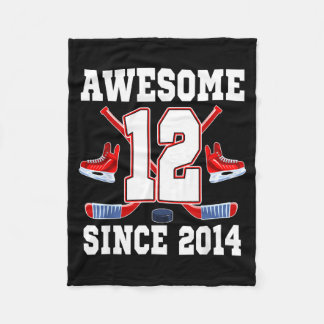 Couverture Polaire 12 Ans Incroyable Depuis 2014 Hockey Thème Anniver