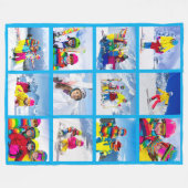 Couverture Polaire 12 Collage de la grille photo Azure (Devant (Horizontal))