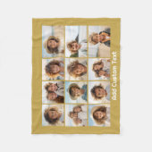 Couverture Polaire 12 Collage photo et texte Arrière - plan or (Devant)