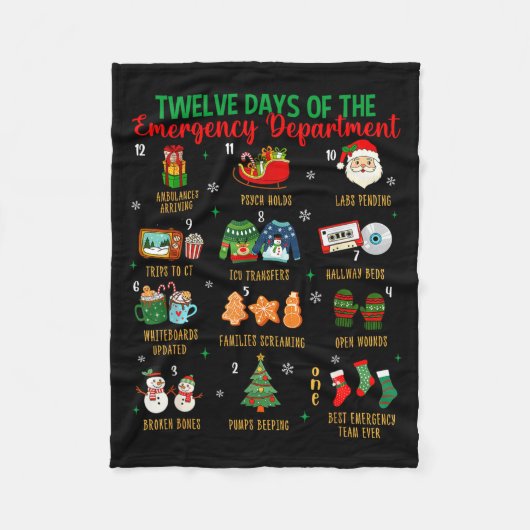 Couverture Polaire 12 Days Of An Emergency Department Er Nurse Christ (Devant)