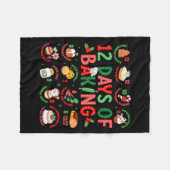 Couverture Polaire 12 Days Of Baking Baker Christmas Cook Chef Baking (Devant (Horizontal))