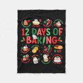 Couverture Polaire 12 Days Of Baking Baker Christmas Cook Chef Baking (Devant)