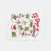 Couverture Polaire 12 Days Of Chiropractic Christmas Chiropractor  (Devant (Horizontal))