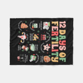 Couverture Polaire 12 Days Of Fertility Ivf Nurse Christmas Ob Gyn Tr (Devant (Horizontal))