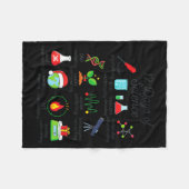 Couverture Polaire 12 Days Of Science Funny Science Teacher Christmas (Devant (Horizontal))