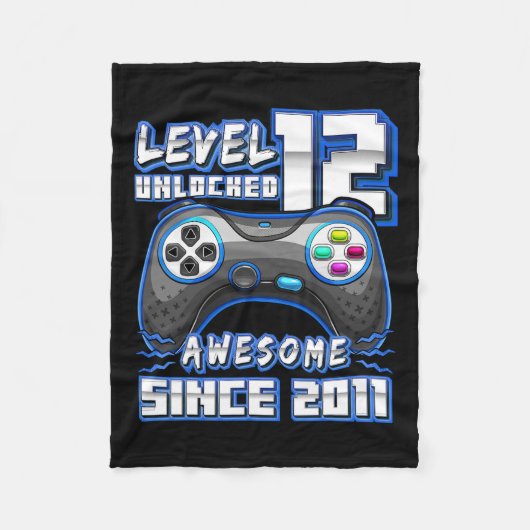 Couverture Polaire 12 Déverrouillé Awesome 2011 jeu vidéo 12e anniver (Devant)