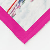 Couverture Polaire 12 Grille de Collage Rose Chaud (Coin)