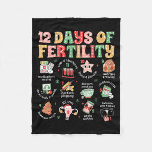 Couverture Polaire 12 Jours De Fertilité Ivf Infirmière Noël Ob Gyn T