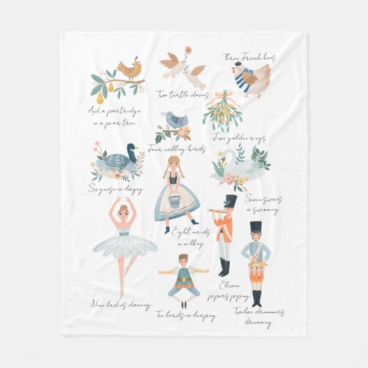 Couverture Polaire 12 Jours de Noël (Devant)