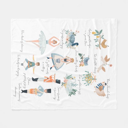 Couverture Polaire 12 Jours de Noël (Devant (Horizontal))