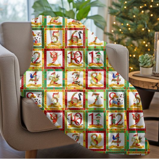 Couverture Polaire 12 Jours de Noël