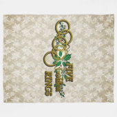 Couverture Polaire 12 Jours de Noël-Cinq Anneaux d'or (Devant (Horizontal))