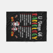 Couverture Polaire 12 Jours De Radiologie Xmas Rad Tech Christmas Rad (Devant (Horizontal))