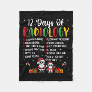 Couverture Polaire 12 Jours De Radiologie Xmas Rad Tech Christmas Rad