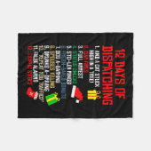 Couverture Polaire 12 Jours D'Expédition Du Pajama De Noël (Devant (Horizontal))