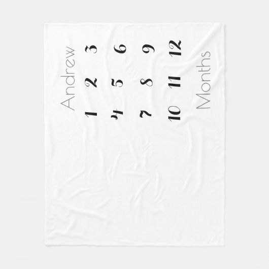 Couverture Polaire 12 Mois Jalon Garçon Gris/Noir (Devant)