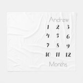 Couverture Polaire 12 Mois Jalon Garçon Gris/Noir (Devant (Horizontal))