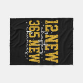 Couverture Polaire 12 New Chapters 365 New Chances Happy New Year Par (Devant (Horizontal))