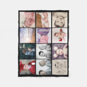 Couverture Polaire 12 photos collage personnalisé (Devant)