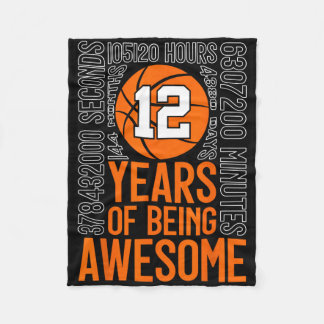 Couverture Polaire 12 Years Of Being Awesome Sketll 12th Birthday 