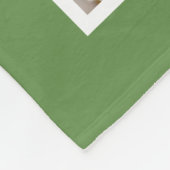 Couverture Polaire 13 Carré Photo Collage Monogramme Vert - vert (Coin)