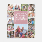 Couverture Polaire 13 Collage Photo Grand-mère Bénédictions les plus  (Devant)