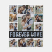Couverture Polaire 13 Photo Collage Forever Love Couple Names (Devant)