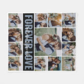 Couverture Polaire 13 Photo Collage Forever Love Couple Names (Devant (Horizontal))