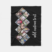 Couverture Polaire 13 Photo Collage - motif diamant - noir (Devant)