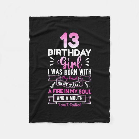 Couverture Polaire 13e anniversaire 13 ans filles amusant adolescent (Devant)