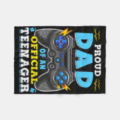 Couverture Polaire 13e anniversaire Fier Papa Officiel Adolescent Vid (Devant (Horizontal))