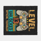 Couverture Polaire 13th Birthday Gift Boys Level 13 Unlocked Official (Devant (Horizontal))