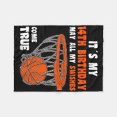 Couverture Polaire 14 Ans Joyeux 14ème Anniversaire Bysketbyll 14ème (Devant (Horizontal))