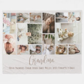 Couverture Polaire 14 Collage photo et modèle de texte personnalisé (Devant (Horizontal))