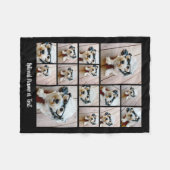 Couverture Polaire 14 Photo Collage carré noir blanc calligraphie (Devant (Horizontal))