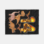 Couverture Polaire 14th Birthday Dinosaur T-rex 14 Years Old Birthday (Devant (Horizontal))