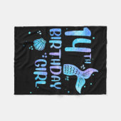 Couverture Polaire 14th Birthday Girl Mermaid 14th Toddlers Back To S (Devant (Horizontal))