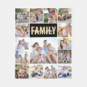 Couverture Polaire 15 Photo Collage Nom de famille Monogramme (Devant)