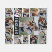 Couverture Polaire 15 Photo Collage Nom du monogramme (Devant (Horizontal))