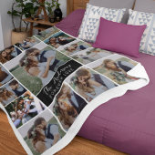 Couverture Polaire 15 Photo Collage Nom du monogramme