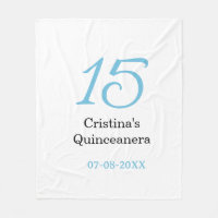 15e anniversaire de quinceanera bleu noir lettre n