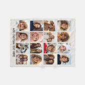 Couverture Polaire 16 Collage photo - Gris clair avec texte (Devant (Horizontal))