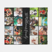 Couverture Polaire 16 Photo Collage Famille Nom du script (Devant (Horizontal))