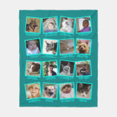 Couverture Polaire 16 Photo Scrapbook Turquoise Bleu Images Modernes (Devant)